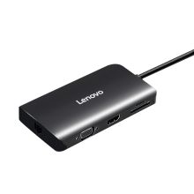 联想 LENOVO F1-C09 Type-C扩展坞 USB-C转HDMI/VGA/千兆网口分线器