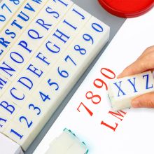亚信 3号字母 字体宽6mm高9mm 数字印章 印章可调 英文字母印章小号大号价格日期组合号码印章手账非自动（单位：个）