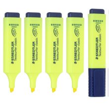 施德楼 364-1 荧光笔彩色重点标记笔 1-5mm 5支/盒 黄色 （单位：盒）