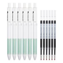 晨光 HAGP0910 子弹头签字笔+笔芯套装 0.5mm 6套装 黑色 （单位：套）