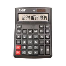 益而高 E1834 双电源计算器 12位 黑色 （单位：台）