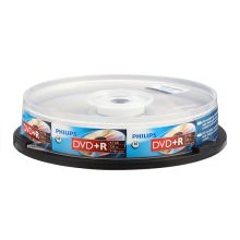 飞利浦 DVD+R光盘/刻录盘 16速4.7G 桶装10片 空白光盘 单位:桶