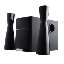 漫步者 EDIFIER E3200多媒体电脑木质音箱 低音炮2.1线控 黑色