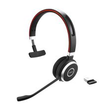 捷波朗 JABRA EVOLVE65 头戴式单耳话务耳机 无线被动降噪含蓝牙适配器