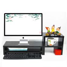 倍方 黑木纹双层+置物柜 电脑显示器桌 电脑支架 电脑显示器增高架子 置物架 显示器支架 屏幕托架 键盘收纳架（单位：张）