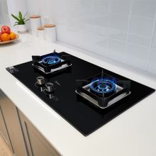 美的（Midea）JZT-Q300 燃气灶 家用 煤气灶 定时灶 黑晶面板 台嵌两用 双灶（天然气）（单位：台）