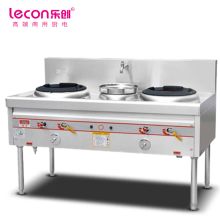 乐创 LC-J-XC01 1800*1000*800mm 商用双头燃气灶 食堂燃气灶节能猛火灶 不锈钢（单位：台）