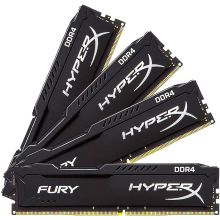 金士顿 HX432C16FB3K4/64 DDR4 3200 64G(16G X4)套装 台式机内存 骇客神条 Fury雷电系列  (单位:条) 黑色