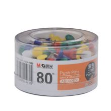 晨光/M&G ABS92606 图钉/工字钉 彩色 PVC筒装 80枚/筒 彩色