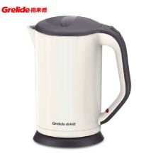 格来德 D1818A 1.8L 304不锈钢双层防烫电热水壶烧水壶 卡其色（单位：个）