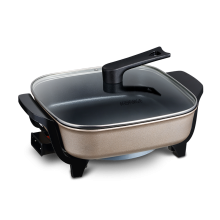 康佳 KGJK-1520 6L 430*170*360mm 味食家 多功能方形电火锅 金色（单位：台）