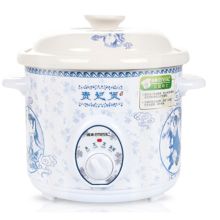 益美 YM-D35HW 3.5L 青花纹白瓷 电炖锅粥煲汤锅 （单位:个）