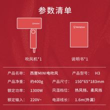 西屋 H3 电吹风 红色 (单位：个)