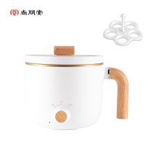 尚朋堂  SPT-DZ007 小白象 电煮锅  宿舍学生锅 不锈钢家用多功能一体 小型煮面电热火锅 YC 白色+木纹