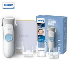 飞利浦 PHILIPS 儿童理发器HC1099/15全身水洗低噪静音宝宝专用窄刀头配备4个梳齿专属收纳盒