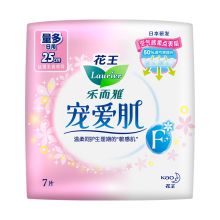 花王 乐而雅宠爱肌丝薄特长日用25cm护翼型卫生巾ISW25US-7片*12包 （单位：包）