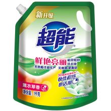 超能 植翠低泡洗衣液（鲜艳亮丽）1kg/袋装 （单位：袋）