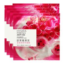 欧莱雅 清润蔓越莓鲜粹面膜  25g*5 单位：盒