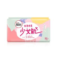 高洁丝 丝薄棉柔日用卫生巾240mm 32片 （单位：包）