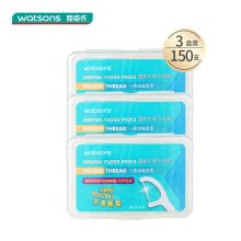 屈臣氏 WATSONS 圆线护理牙线棒 50支X3盒