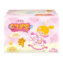 七度空间少女 女生护垫 纯棉表层超薄乐Q包155mm*28片