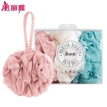 美丽雅 沐浴球浴花家用搓澡巾洗澡巾洗浴球 3只装