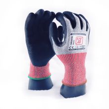 博迪嘉 GL200 13针HPPE 乳胶磨砂浸胶防 切割5级手套 黑灰色(单位：双）