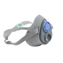 华信威保 DP300S 防毒半面罩双层密封,含滤盒转接口,与FS系列滤盒配合使用 灰色 HX (单位:个)