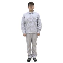 燕舞 JZYGJ2017NQJ1007 L码 防静电夏季长袖工作服 男女同款 LOGO定制 浅灰色 (单位：套)