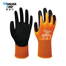 多给力(Wonder Grip) WG-320 12双 腈纶氨纶天然乳胶轻防寒冬手套季骑车户外滑雪水产防护手套 10/XL 橙色(单位：袋)