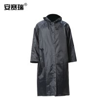 安赛瑞 12326 风衣式连体雨衣（XL）黑色  单位：件