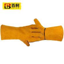 国产 电焊手套牛皮挂里 烧焊工手套 耐磨加长加厚耐高温劳保手套 单位：双