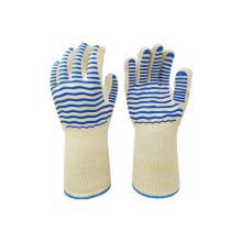汉得乐/handlike 500度芳纶棉长款 耐高温手套 隔热防烫抗磨五指手套烤箱厨房工业YC 白短款
