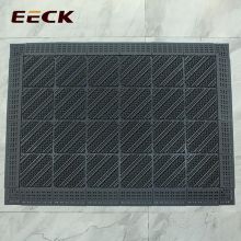 EECK 150*180cm 室外防滑地垫 商场酒店门口蹭灰地垫脚垫拼接门垫户外塑料除尘垫子 灰色三刷加密款含边 （单位：个）