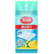 丽雅 一次性抹布可水洗抽取式懒人抹布 多功能去油清洁纤维巾 除尘除污吸尘清洁厨房湿巾50片装（单位：个）