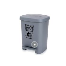 华旭 40L  脚踩垃圾桶   灰色  （单位：个）