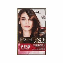 欧莱雅 卓韵霜赋活养护染发霜金红褐棕色 4.35号 172ml 单位：盒