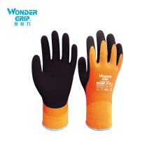 多给力(Wonder Grip) WG-338 1双 乳胶手套防寒防水防滑手套冷库工作劳保手套 9/L 橙色(单位：包)