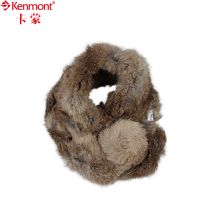 卡蒙（kenmont) KM-1814 兔毛围脖女士秋冬天围巾冬季时尚百搭围巾 （单位：条）均码 卡其色