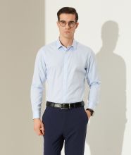 雅戈尔（YOUNGOR）100%纯棉 DP免烫工作服 长袖衬衫 浅蓝 商务休闲 65867601826定制（单位：件）