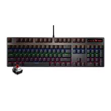 雷柏 RAPOO V500PRO 机械键盘 金属混光版 104键混光 黑色 红轴