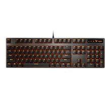 雷柏 RAPOO V500PRO 机械键盘 单光版 104键单光 黑色 茶轴