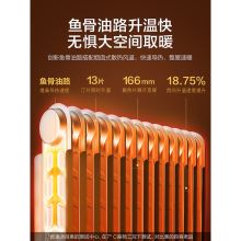 美的（Midea）HYX22KR 取暖器电暖器油汀家用节能速热省电油丁暖气片大面积  470*230*567 绿色 （单位：台）