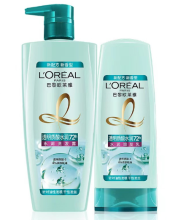 欧莱雅/LOREAL 透明质酸洗发露700ml+润发乳400ml . 水润补水控油去屑柔顺洗护套装 1套