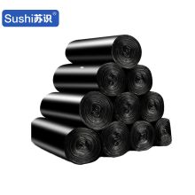 苏识 45*50cm 手提自动收口 15只/卷 5卷/包 一次性抽绳垃圾袋 (计价单位：包) 黑色