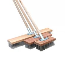谐晟 20cm 带木柄长度1.2米 长把不锈钢刷 红色(单位:把)