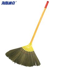 海斯迪克 HK-8029 木杆芒草笤帚 耐用扫帚红帽带挂孔 黄色（单位：把）