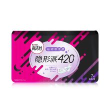 高洁丝 隐形派极薄棉柔超长夜用420mm 7片 （单位：包）