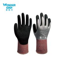 多给力(Wonder Grip) WG-777CF 1双 劳保手套5级防切割手套抗油耐磨丁腈橡胶手套机械操作汽车装配 8/M 灰白(单位：包)