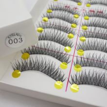 国产 棉线梗软梗睫毛眼睫毛软梗假睫毛棉线梗浓密交叉睫毛003 10对/盒 (单位：盒）
